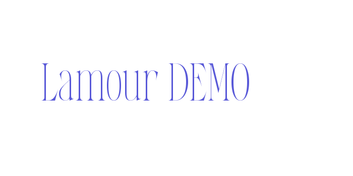 Lamour DEMO Font