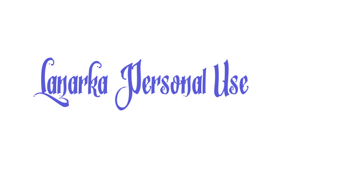 Lanarka Personal Use Font Download