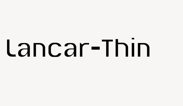 Lancar-Thin Font