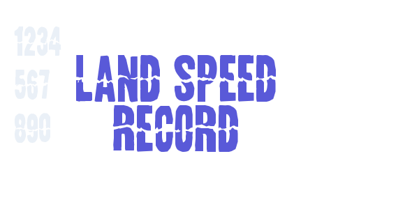 Land Speed Record font