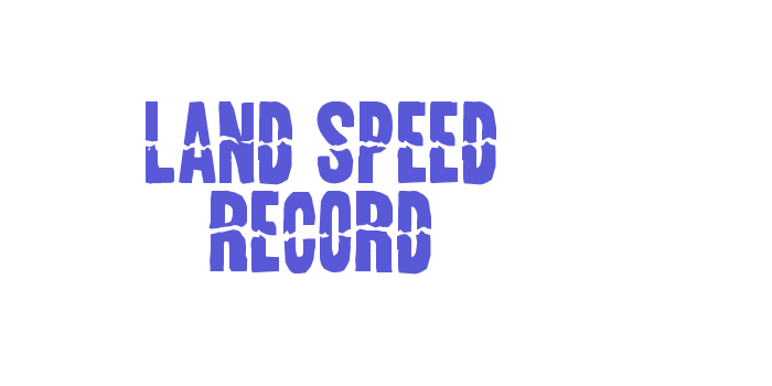 Land Speed Record Font Download