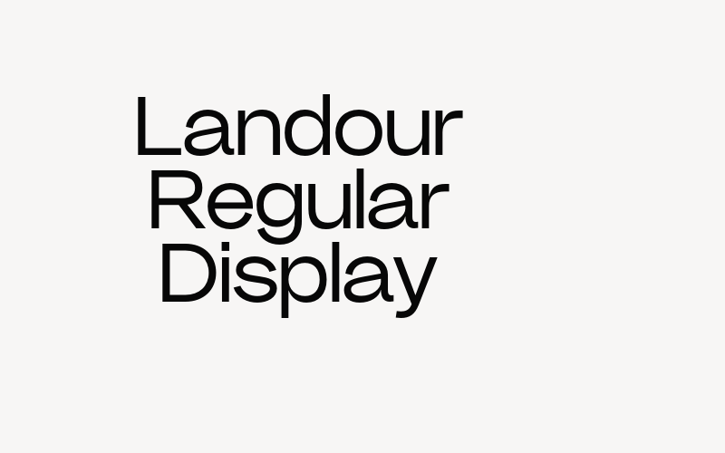 Landour Regular Display Font