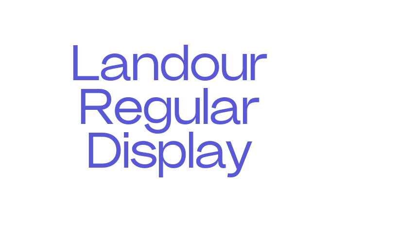 Landour Regular Display Font