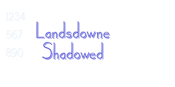 Landsdowne Shadowed font free