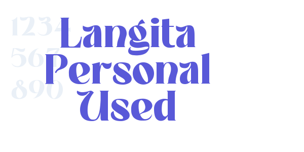 Langita Personal Used font free