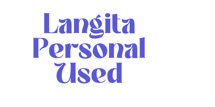 Langita Personal Used Font Download