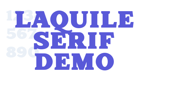 Laquile Serif Demo font free