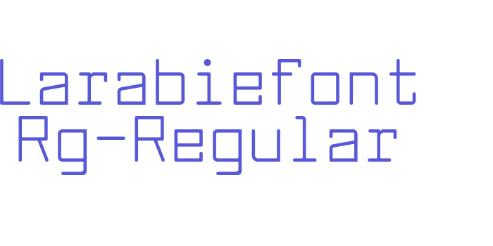 Larabiefont Rg-Regular Font Download