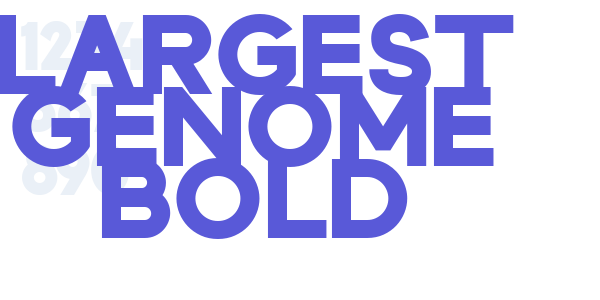 Largest Genome Bold font free