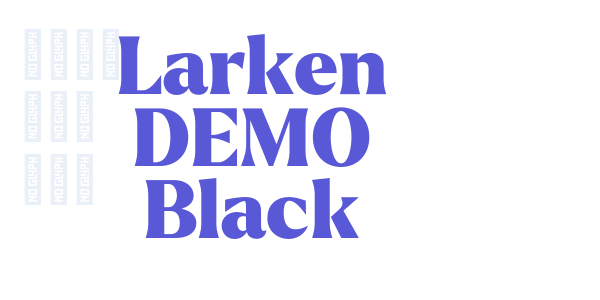 Larken DEMO Black font free