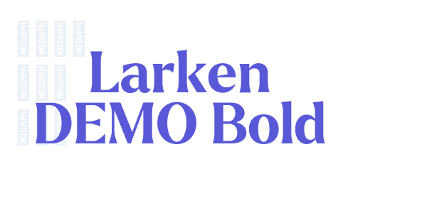 Larken DEMO Bold font free