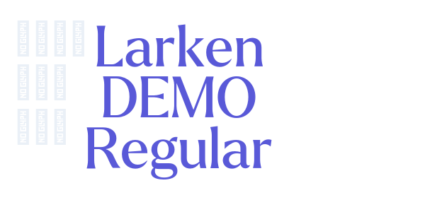 Larken DEMO Regular font free