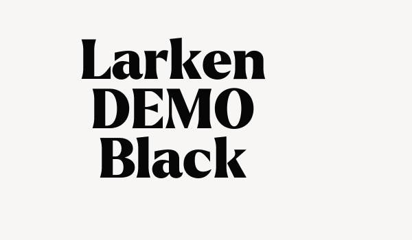 Larken DEMO Black Font