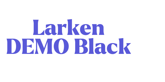 Larken DEMO Black Font Download