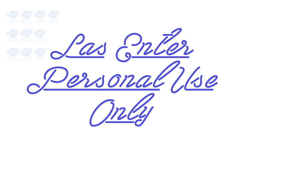 Las Enter Personal Use Only-font-download