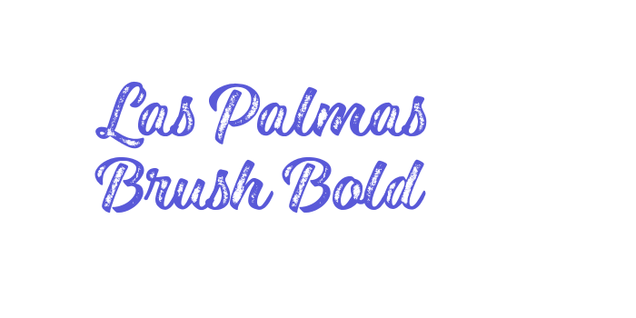 Las Palmas Brush Bold Font Download