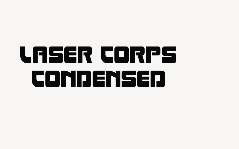 Laser Corps Condensed Font