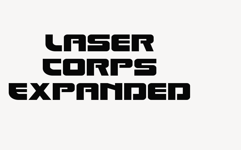 Laser Corps Expanded Font