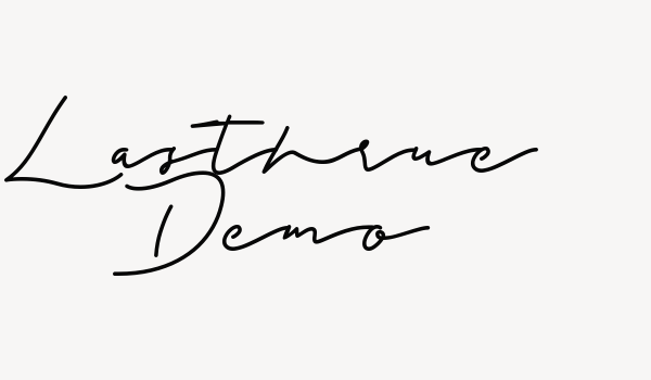 Lasthrue Demo Font