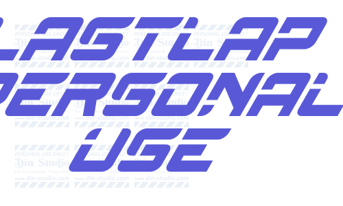 Lastlap Personal Use Font