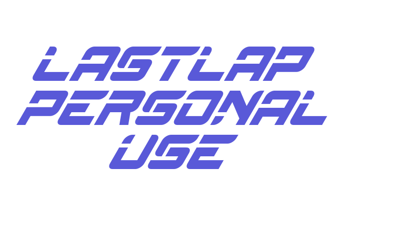 Lastlap Personal Use Font Download