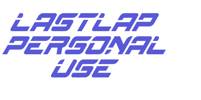 Lastlap Personal Use Font Download