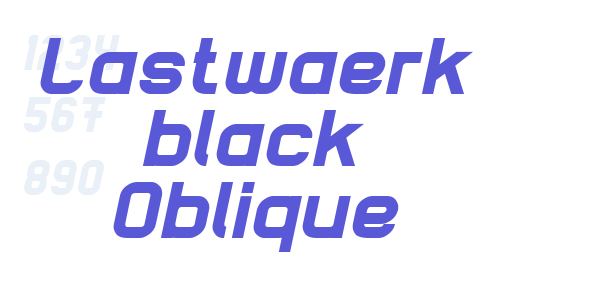 Lastwaerk black Oblique font free