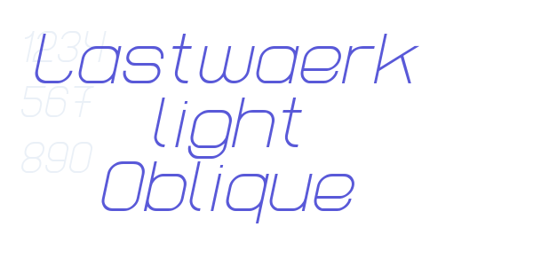 Lastwaerk light Oblique font free