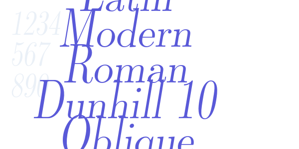 Latin Modern Roman Dunhill 10 Oblique font free