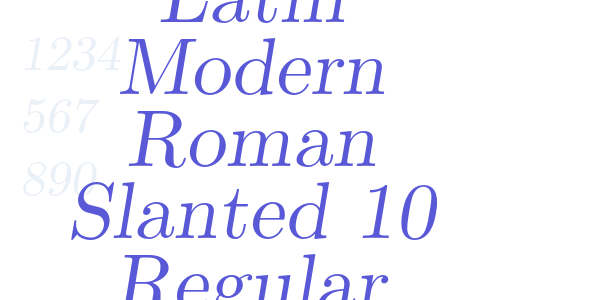 Latin Modern Roman Slanted 10 Regular font free