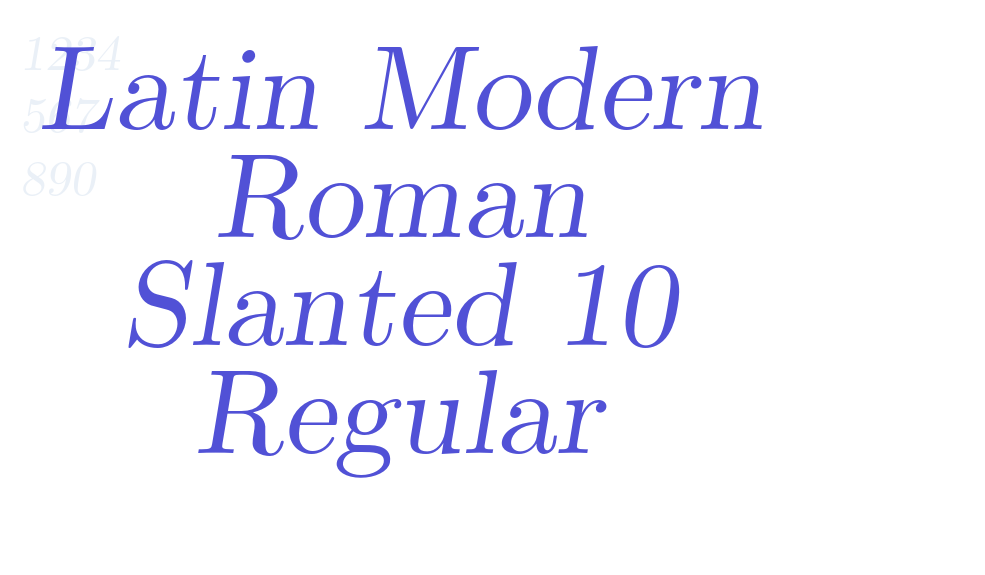 Latin Modern Roman Slanted 10 Regular-font-download