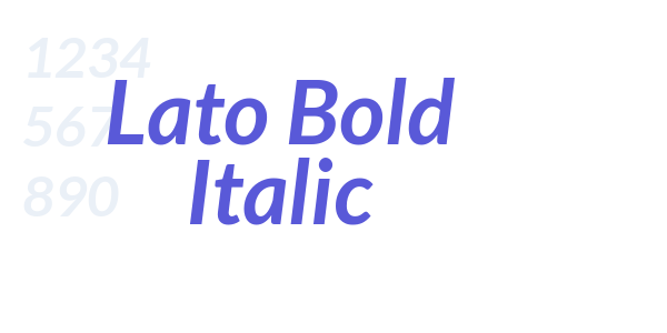 Lato Bold Italic font free