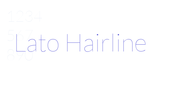 Lato Hairline font free