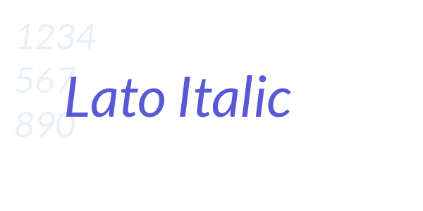 Lato Italic font free