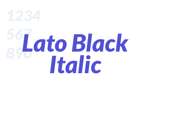 Lato Black Italic