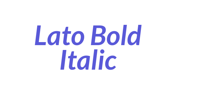 Lato Bold Italic Font Download