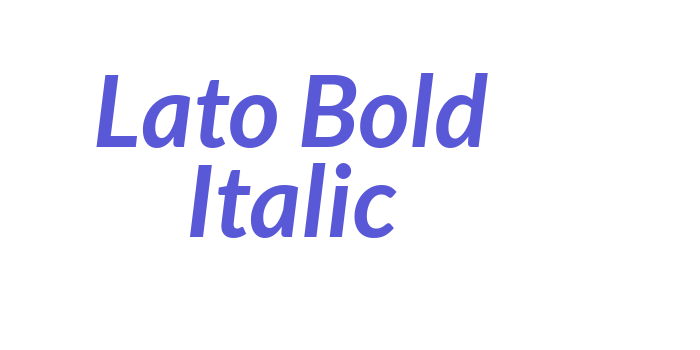 Lato Bold Italic Font