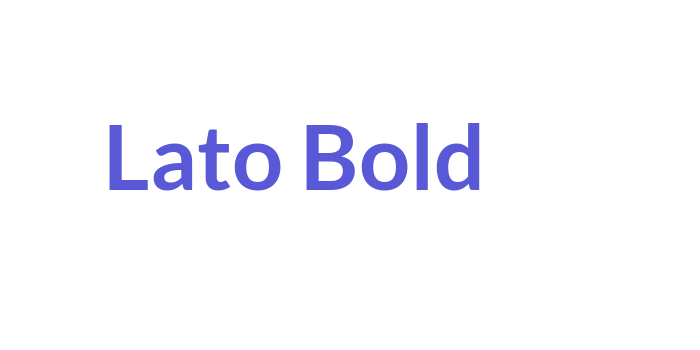 Lato Bold Font Download