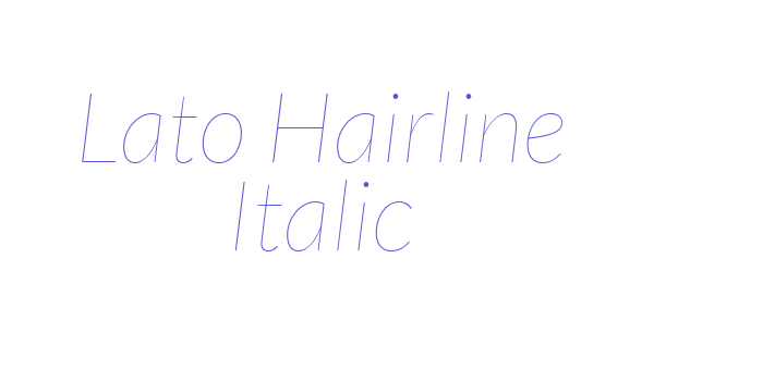 Lato Hairline Italic Font Download