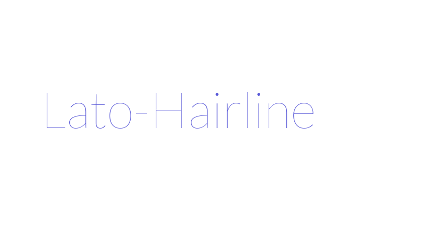 Lato Hairline Font Download