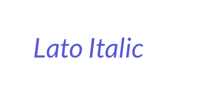 Lato Italic Font Download