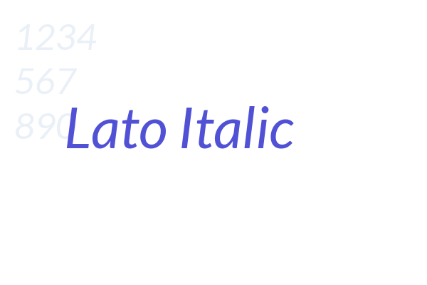 Lato Italic