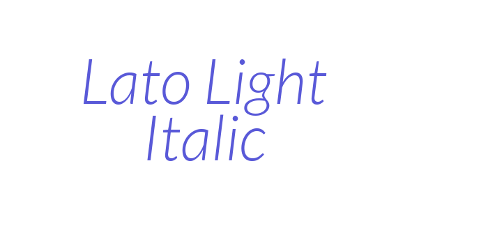 Lato Light Italic Font Download