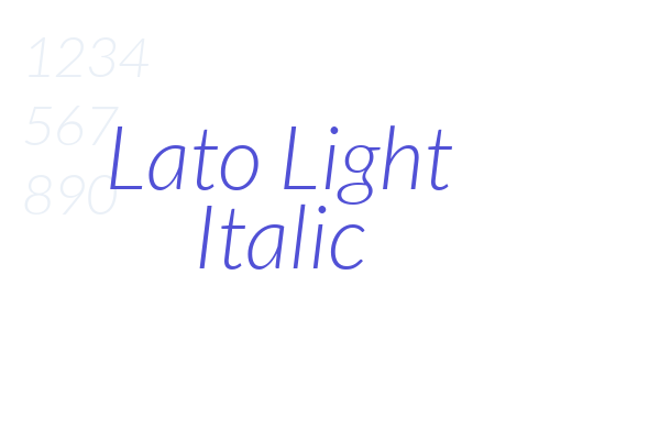 Lato Light Italic