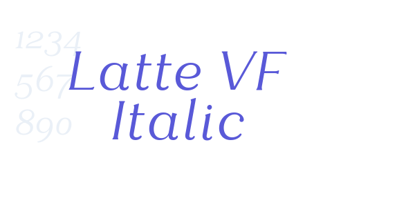 Latte VF Italic font free