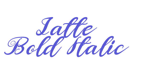 Latte Bold Italic Font Download