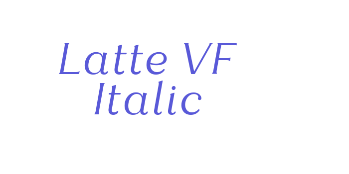 Latte VF Italic Font Download