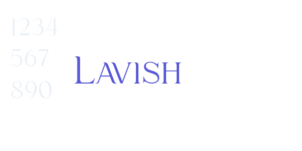 Lavish font free