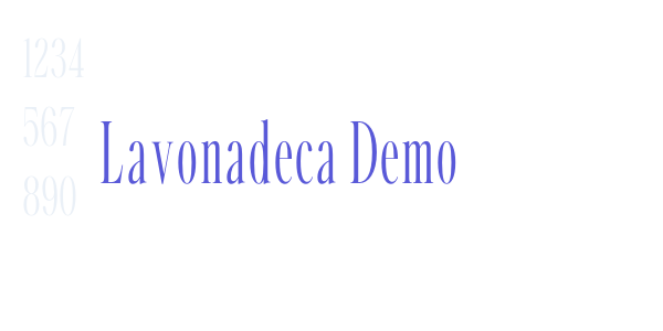 Lavonadeca Demo font free