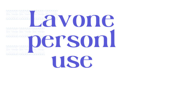 Lavone personl use font free